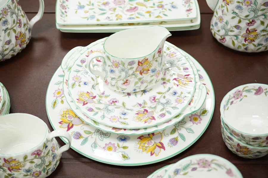 A Hadden Hall floral design part tea and coffee service, with sandwich plates, etc. (59). Condition - mostly good